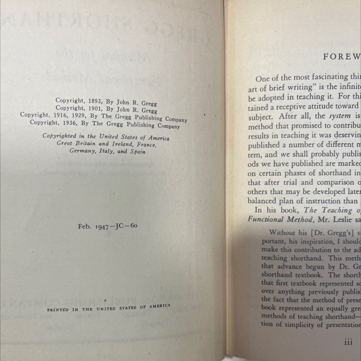 gregg shorthand manual for the functional method book, by louis a. leslie, 1936 Hardcover, Vintage image 3