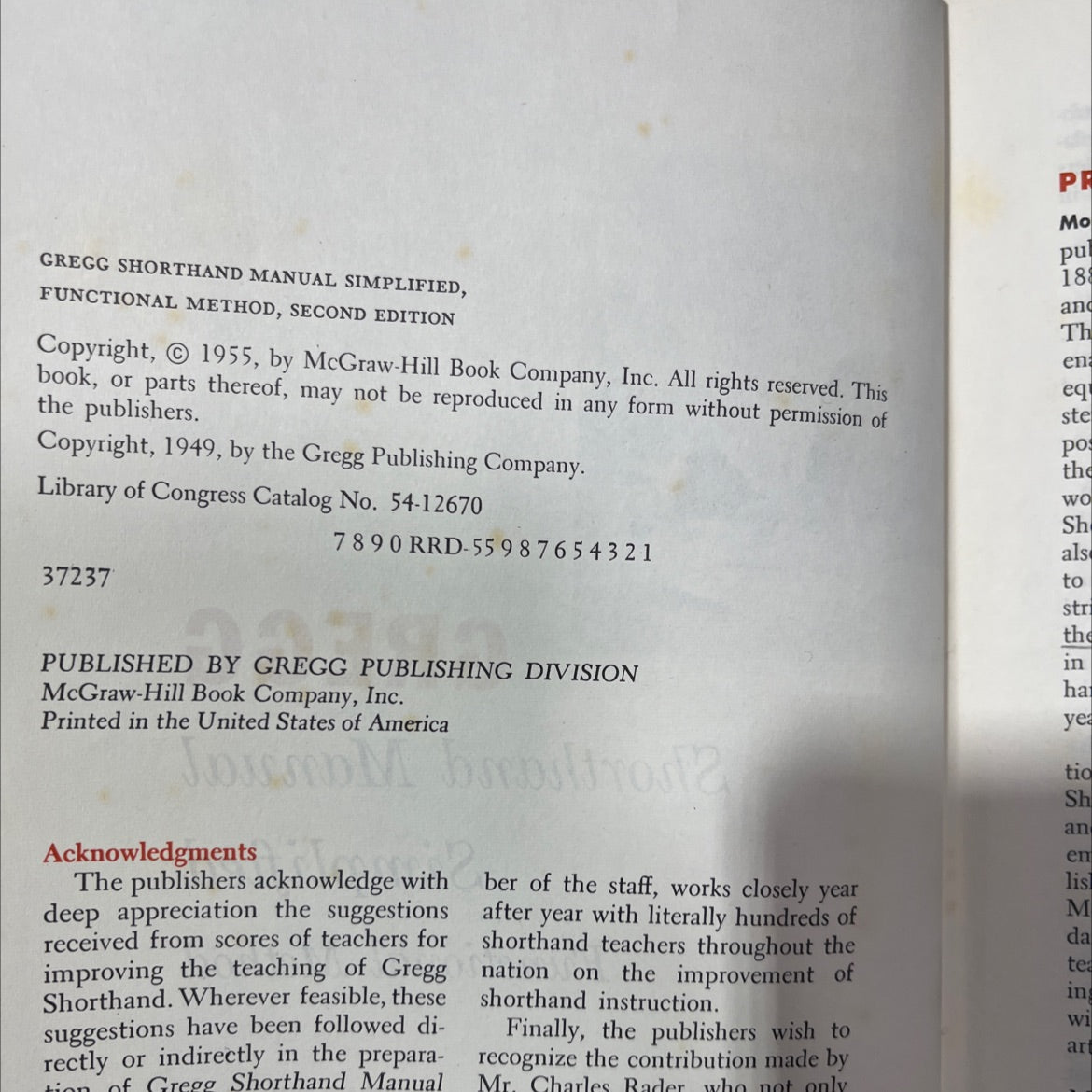 gregg shorthand manual simplified functional method book, by unknown, 1955 Hardcover image 3