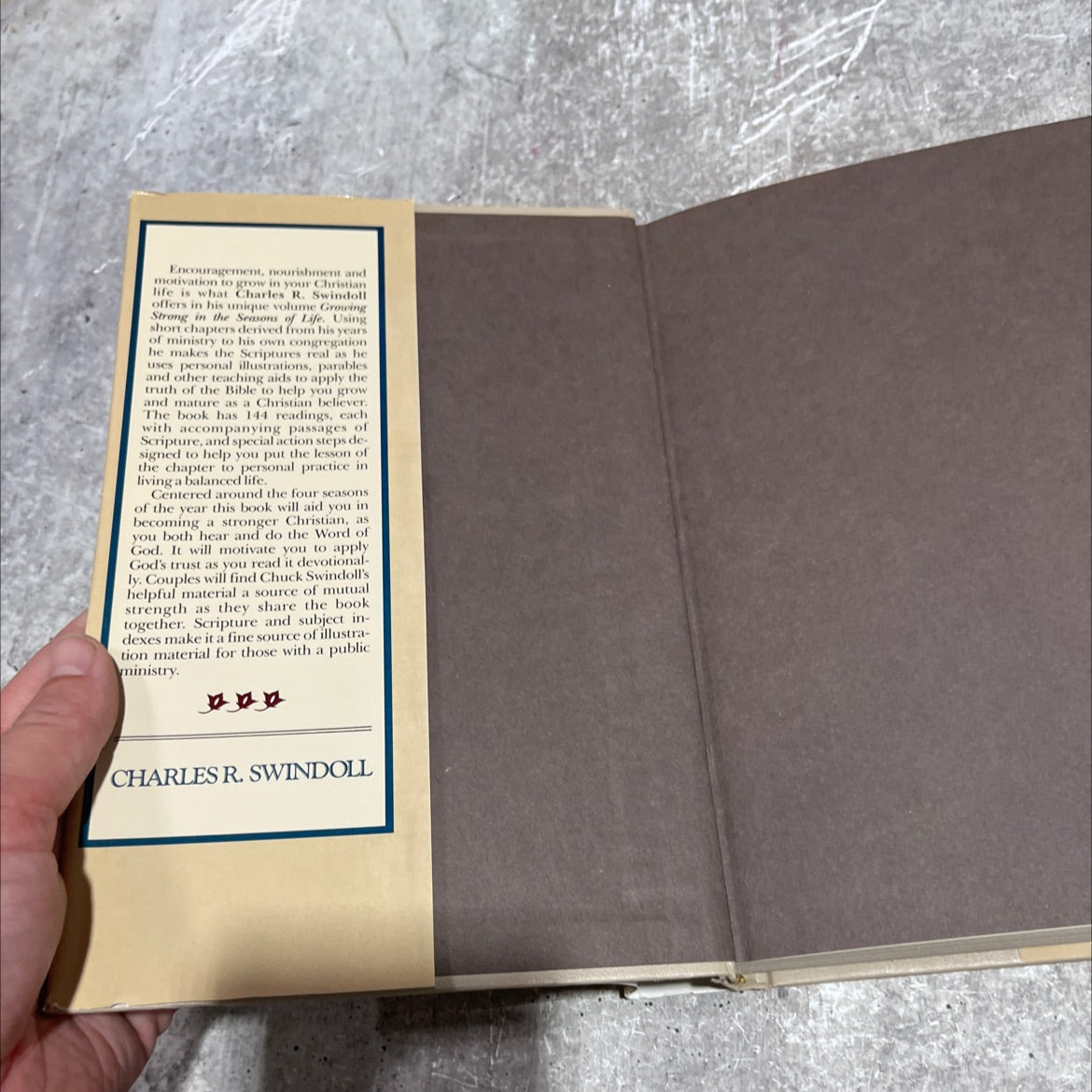 growing strong in the seasons of life book, by charles r. swindoll, 1983 Hardcover image 4