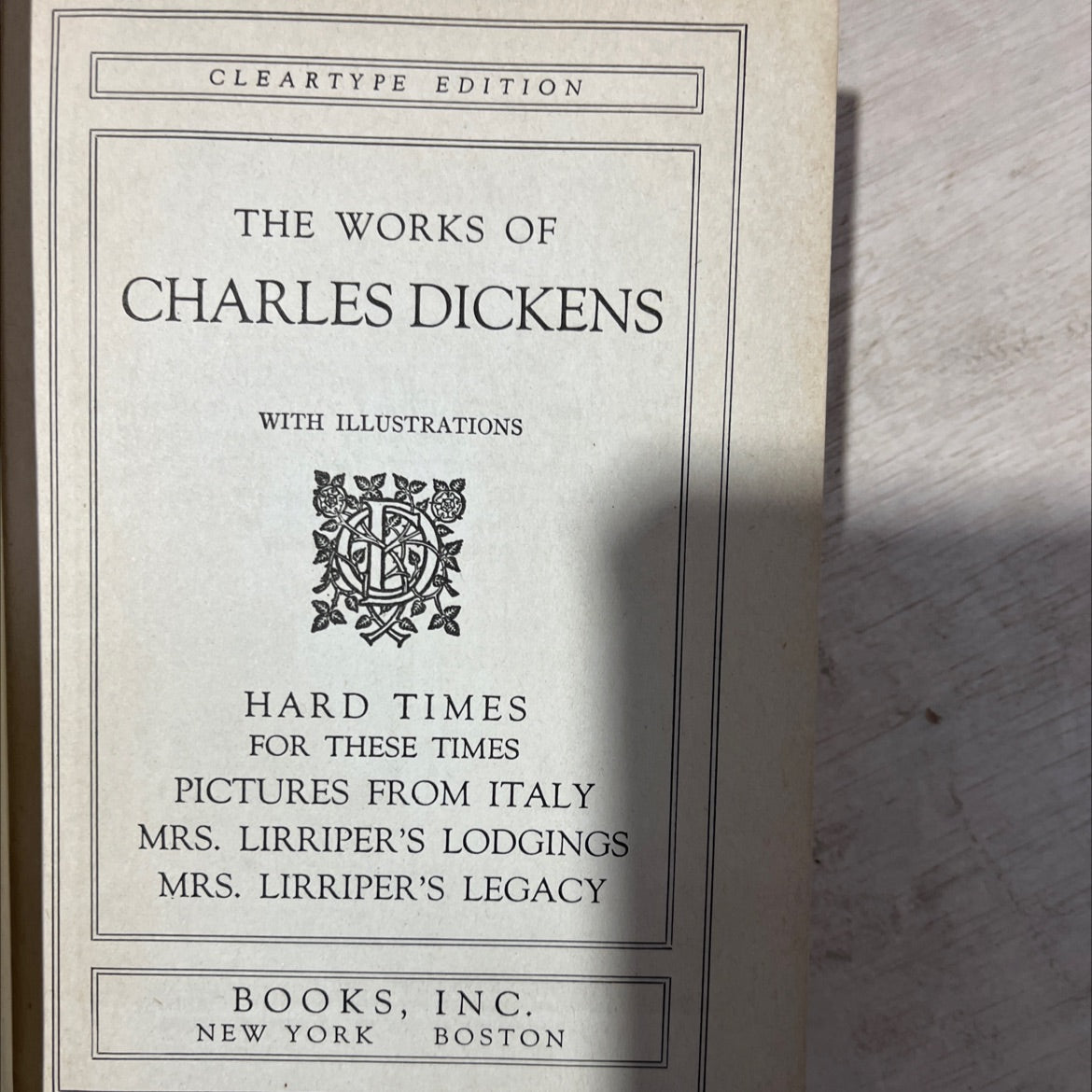 hard times for these times book, by charles dickens, 1868 Hardcover, Antique image 2