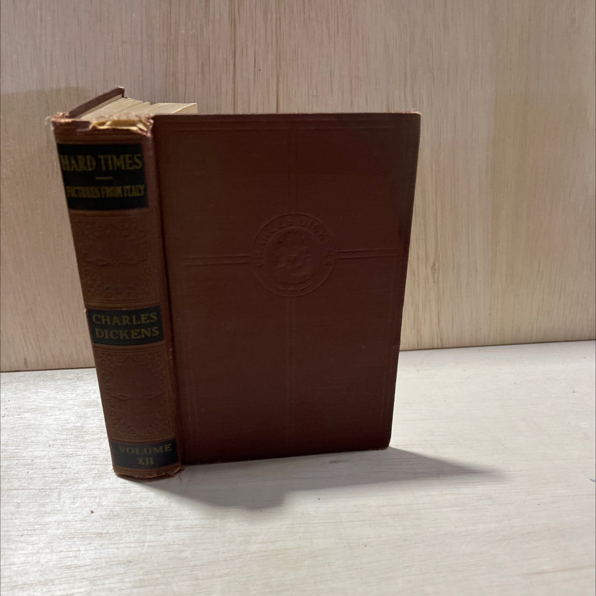 hard times for these times book, by charles dickens, 1868 Hardcover, Antique image 1