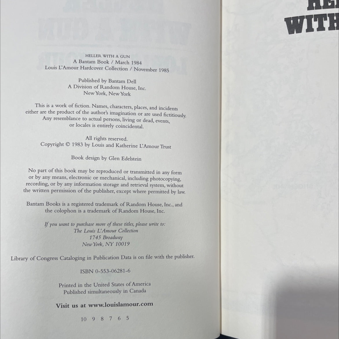 heller with a gun book, by louis l'amour, 1985 Leather image 3