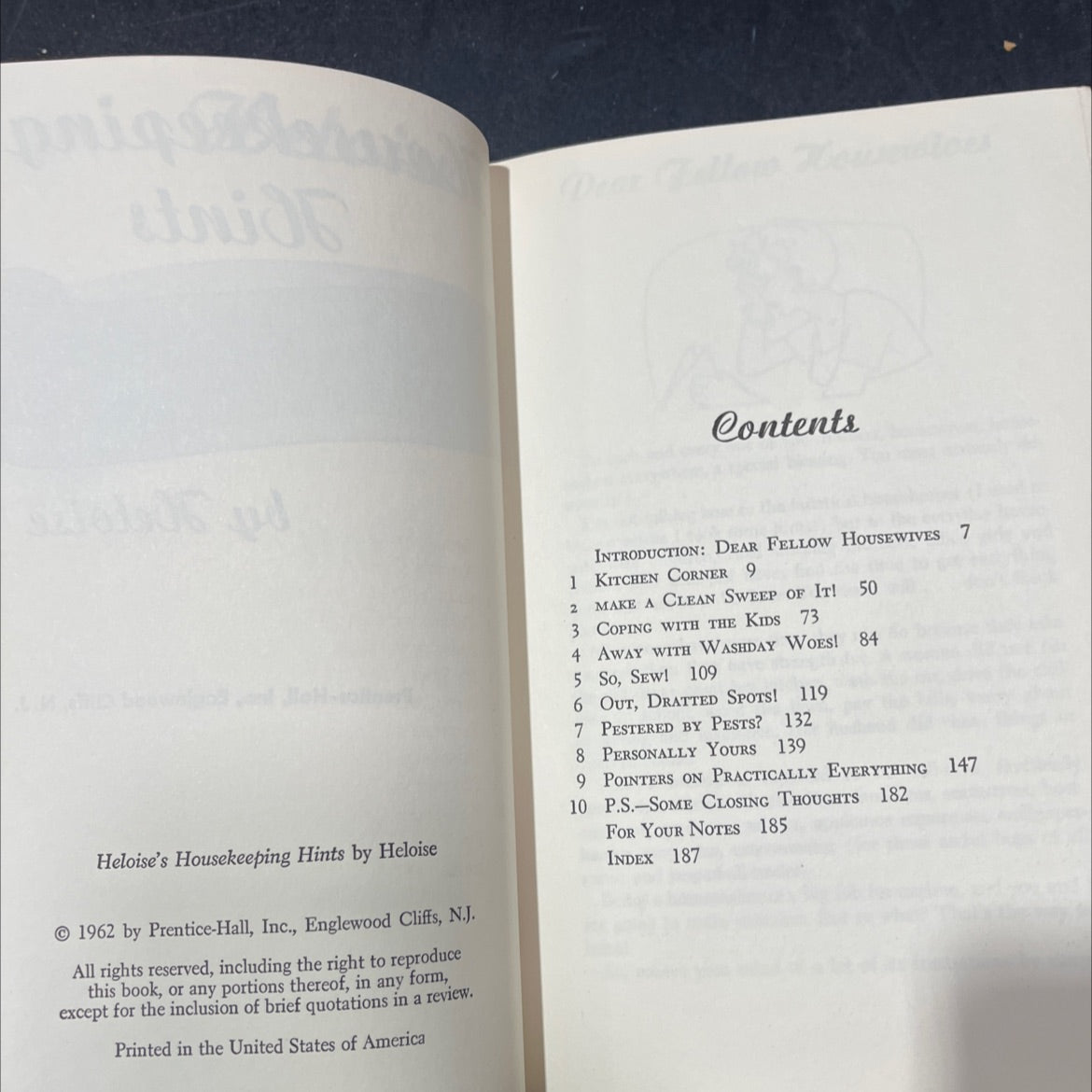 heloise's housekeeping hints book, by heloise, 1962 Hardcover image 3