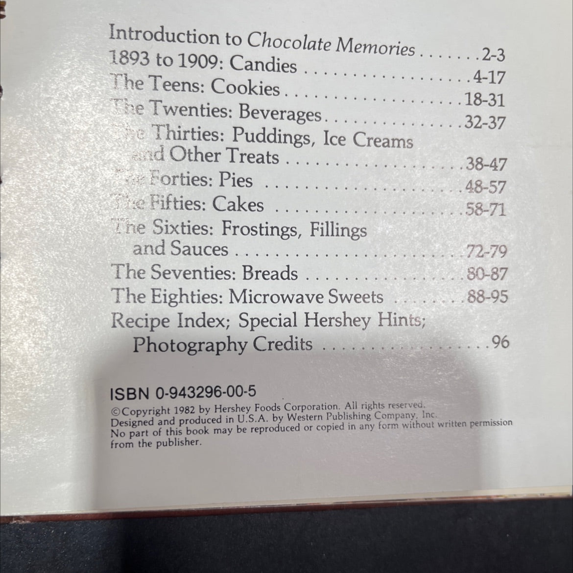 hershey's chocolate gemories book, by Nao Hauser, 1982 Hardcover image 3
