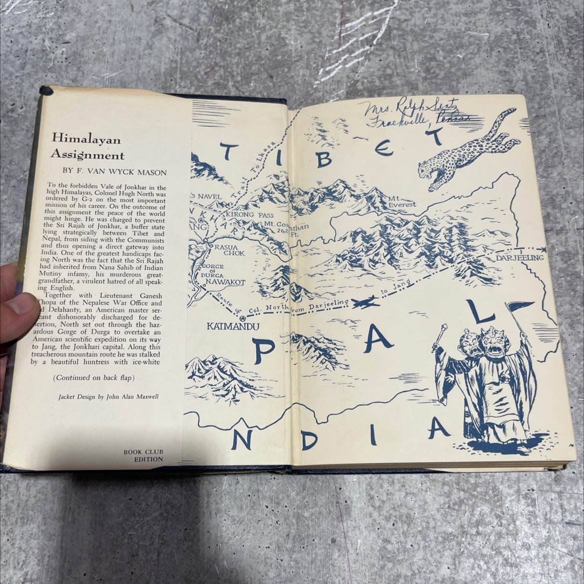 himalayan a colonel north novel assignment book, by f. van wyck mason, 1952 Leather image 4