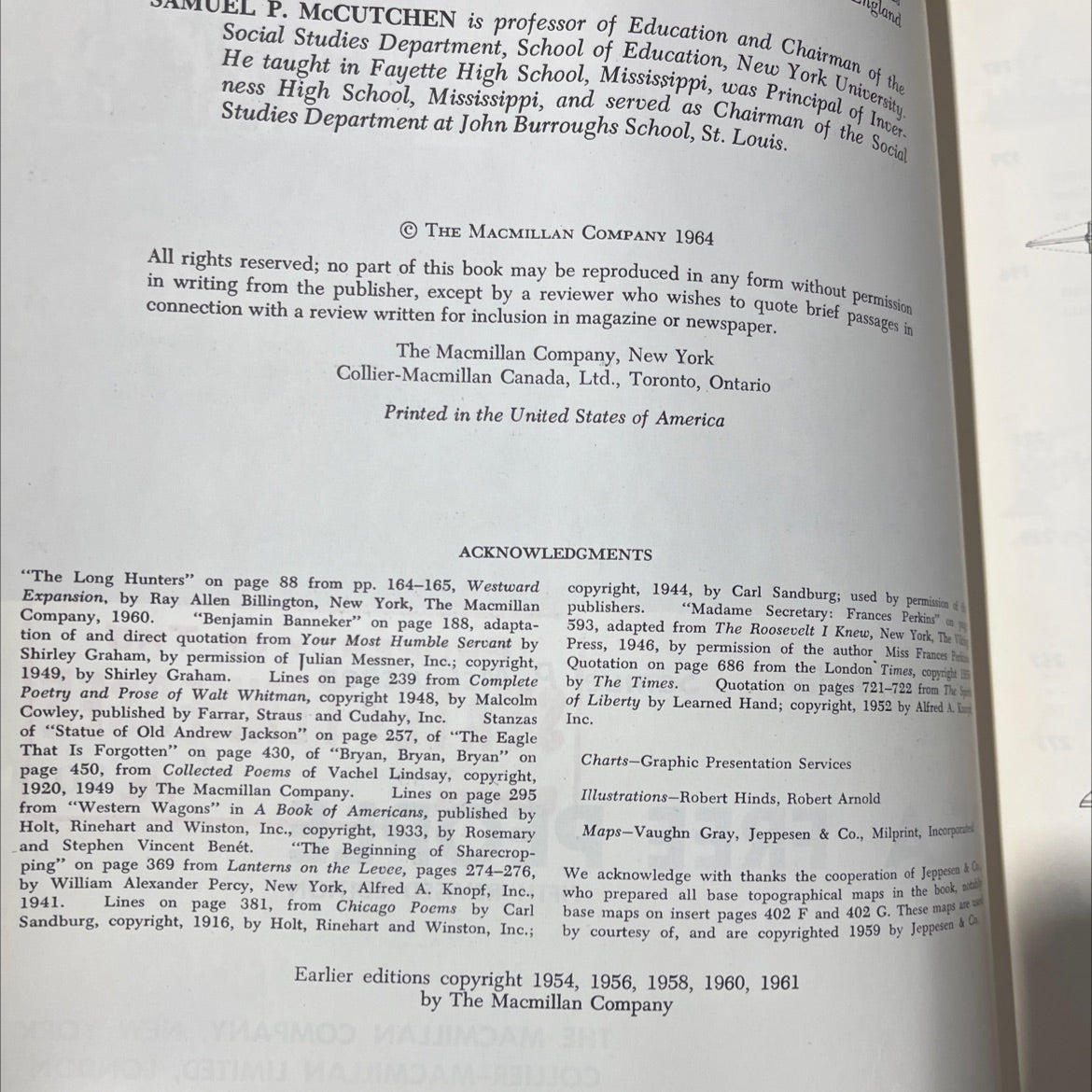 history of a free people book, by samuel p. mccutchen, 1964 Hardcover image 3