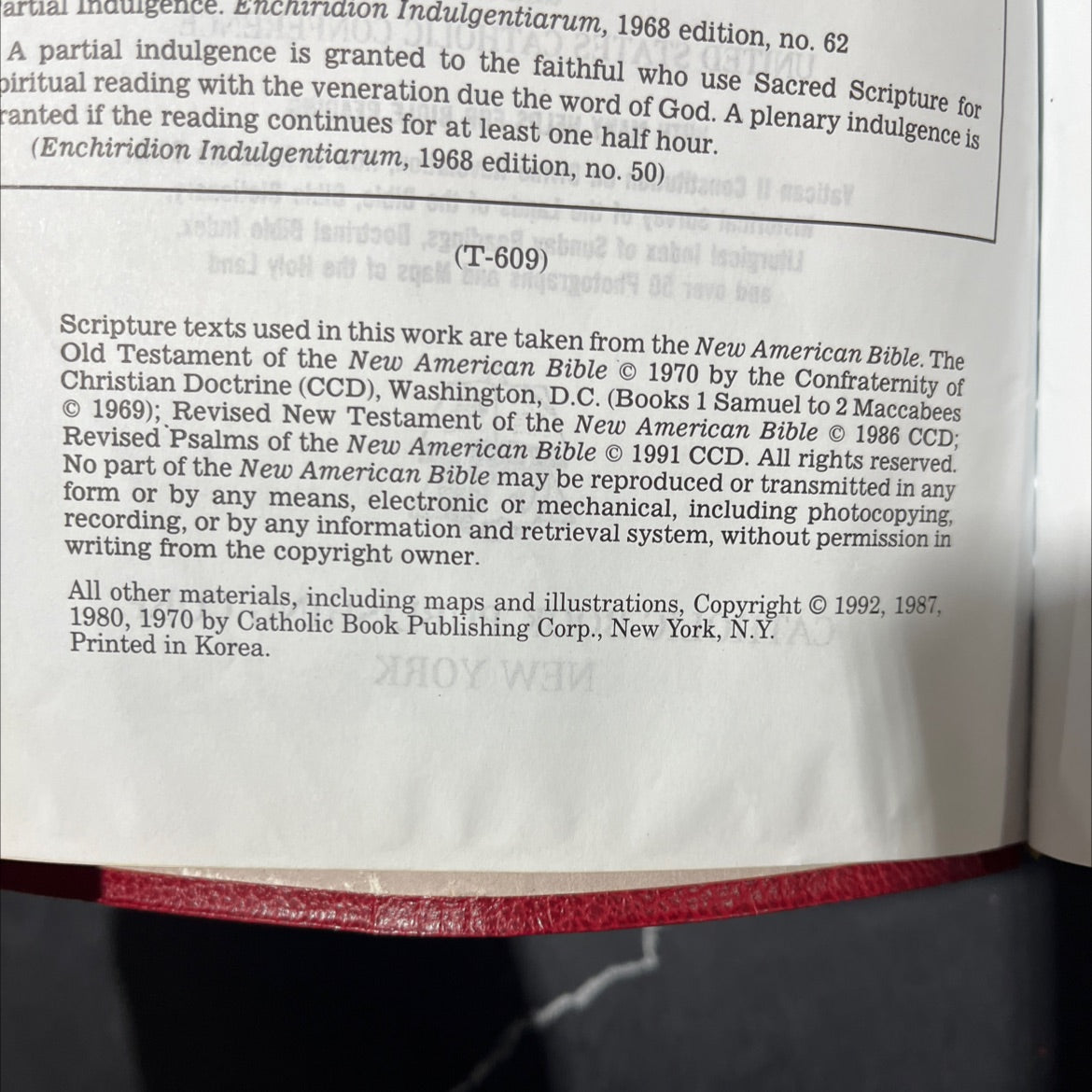 holy bible: the new american bible book, by not stated, 1991 Leather image 3