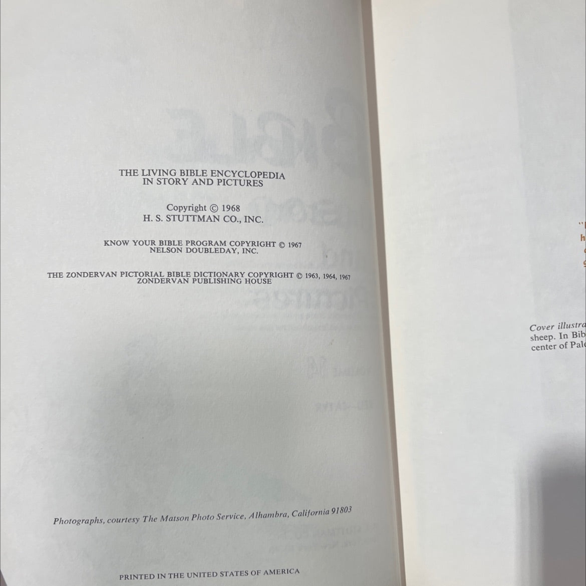 holy bible encyclopedia in story and pictures book, by unknown, 1968 Hardcover image 3