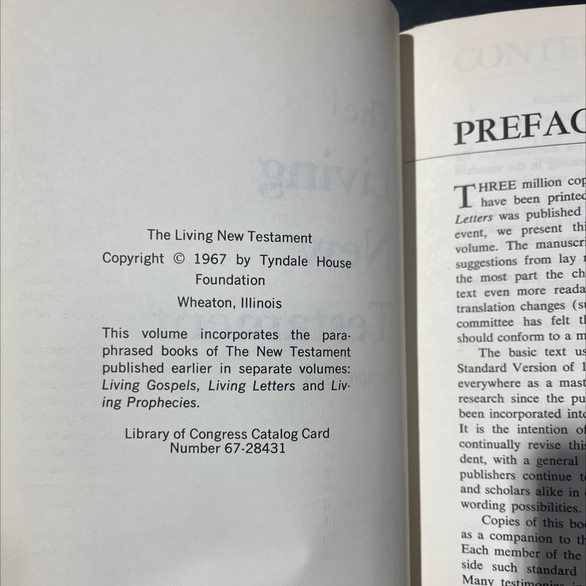 holy bible living new testament paraphrased book, by unknown, 1970 Hardcover image 3