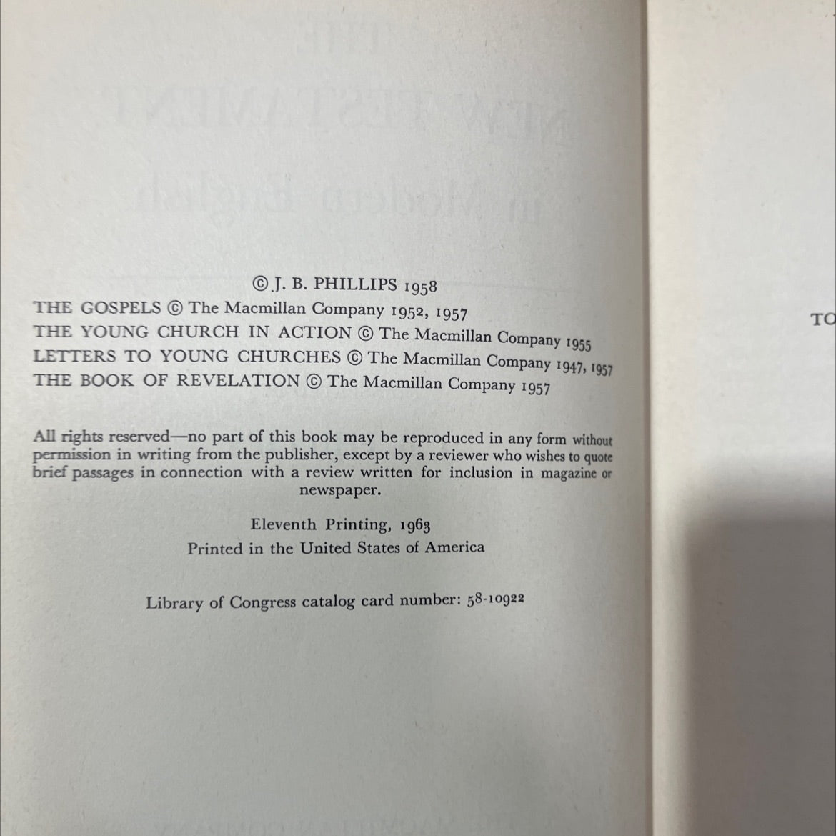 holy bible the new testament in modern english book, by j. b. phillips, 1963 Hardcover, Vintage image 3