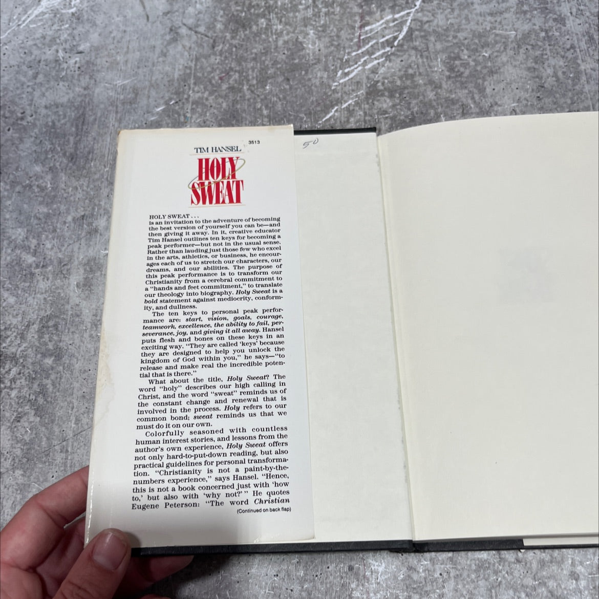 holy sweat book, by Tim Hansel, 1987 Hardcover image 4