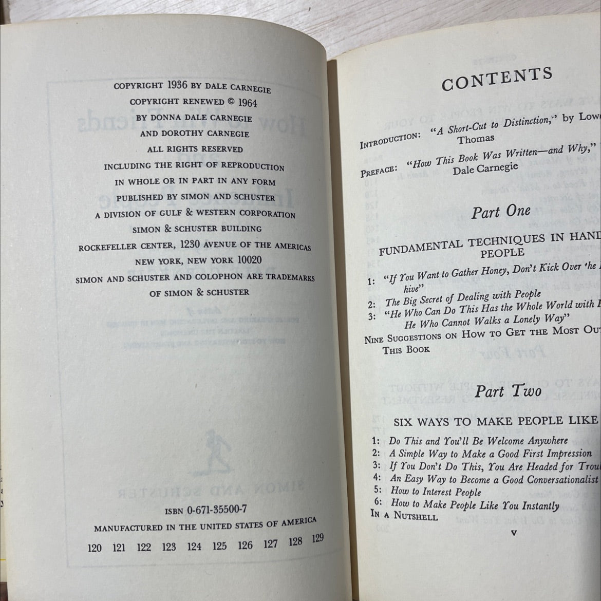 how to win friends and influence people book, by dale carnegie, 1964 Hardcover, Vintage, Heavily Used image 3