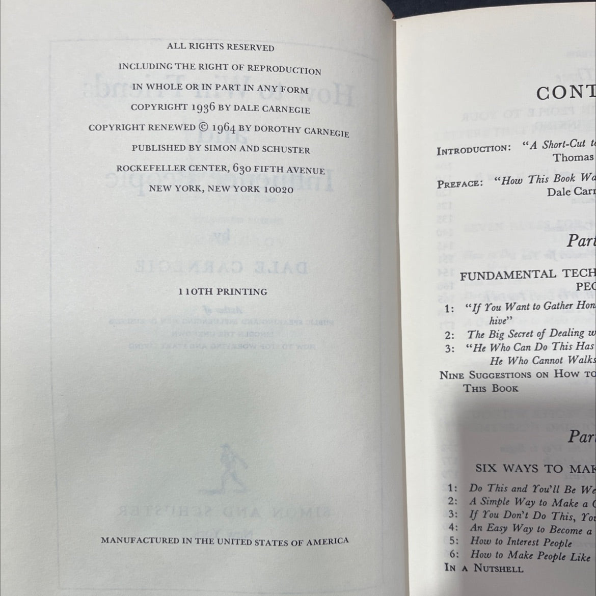 how to win friends and influence people book, by dale carnegie, 1964 Hardcover image 3