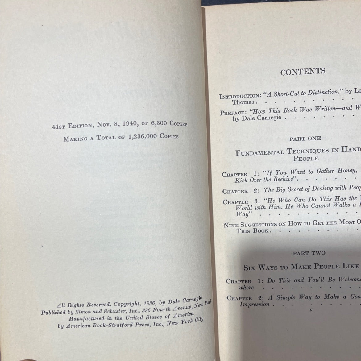 how to win friends and influence people book, by dale carnegie, 1986 Hardcover, Vintage image 3
