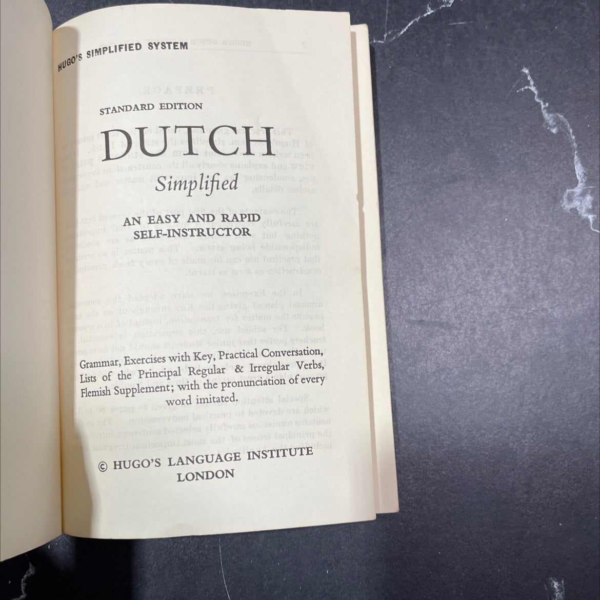 hugo's simplified system standard edition dutch book, by unknown, 1970 Paperback image 3