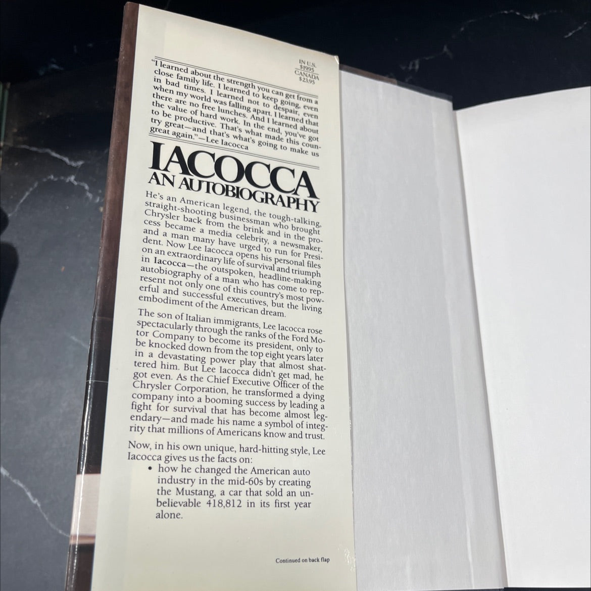 iacocca an autobiography book, by lee iacocca with william novak, 1984 Hardcover image 4