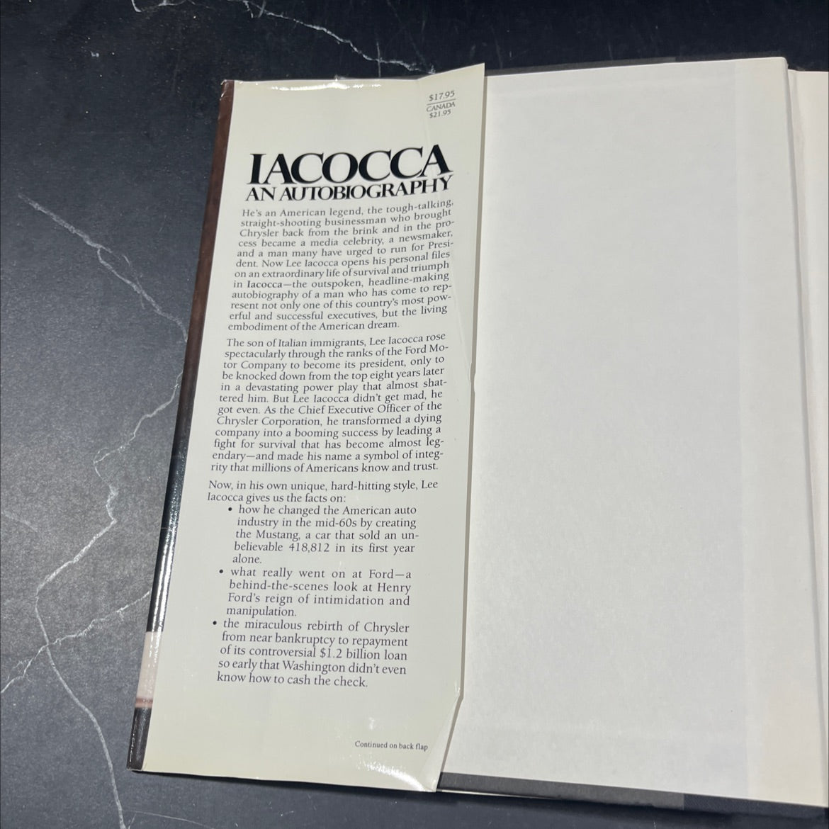 iacocca an autobiography book, by lee iacocca, 1984 Hardcover image 4