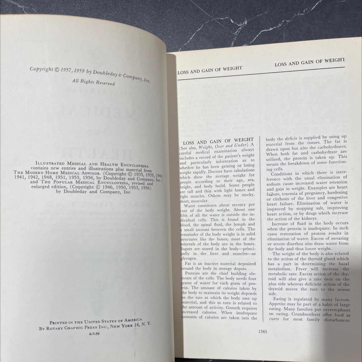 illustrated medical and health encyclopedia book, by morris fishbein, m.d., 1959 Hardcover image 3