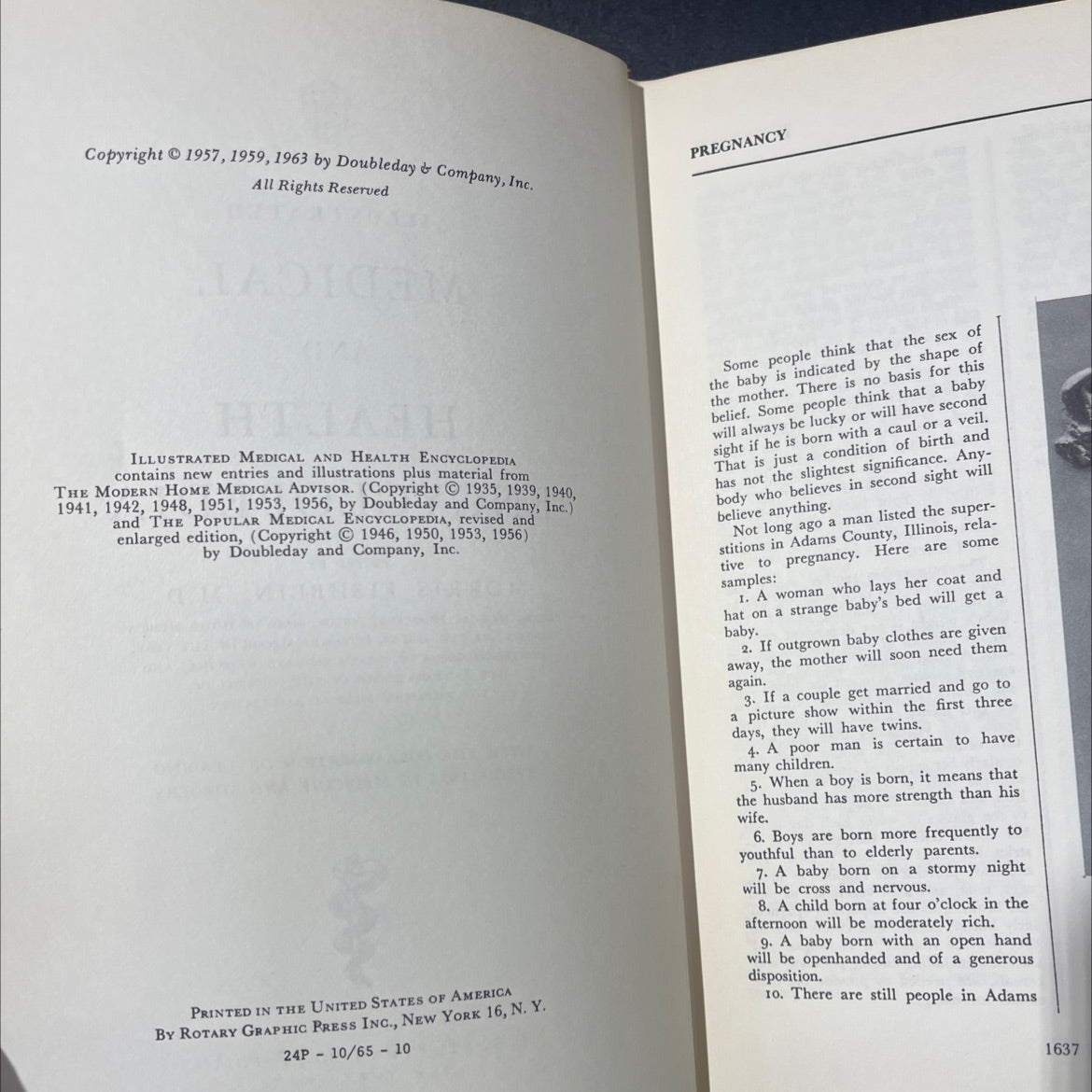 illustrated medical and health encyclopedia book, by morris fishbein, m.d., 1963 Hardcover image 3