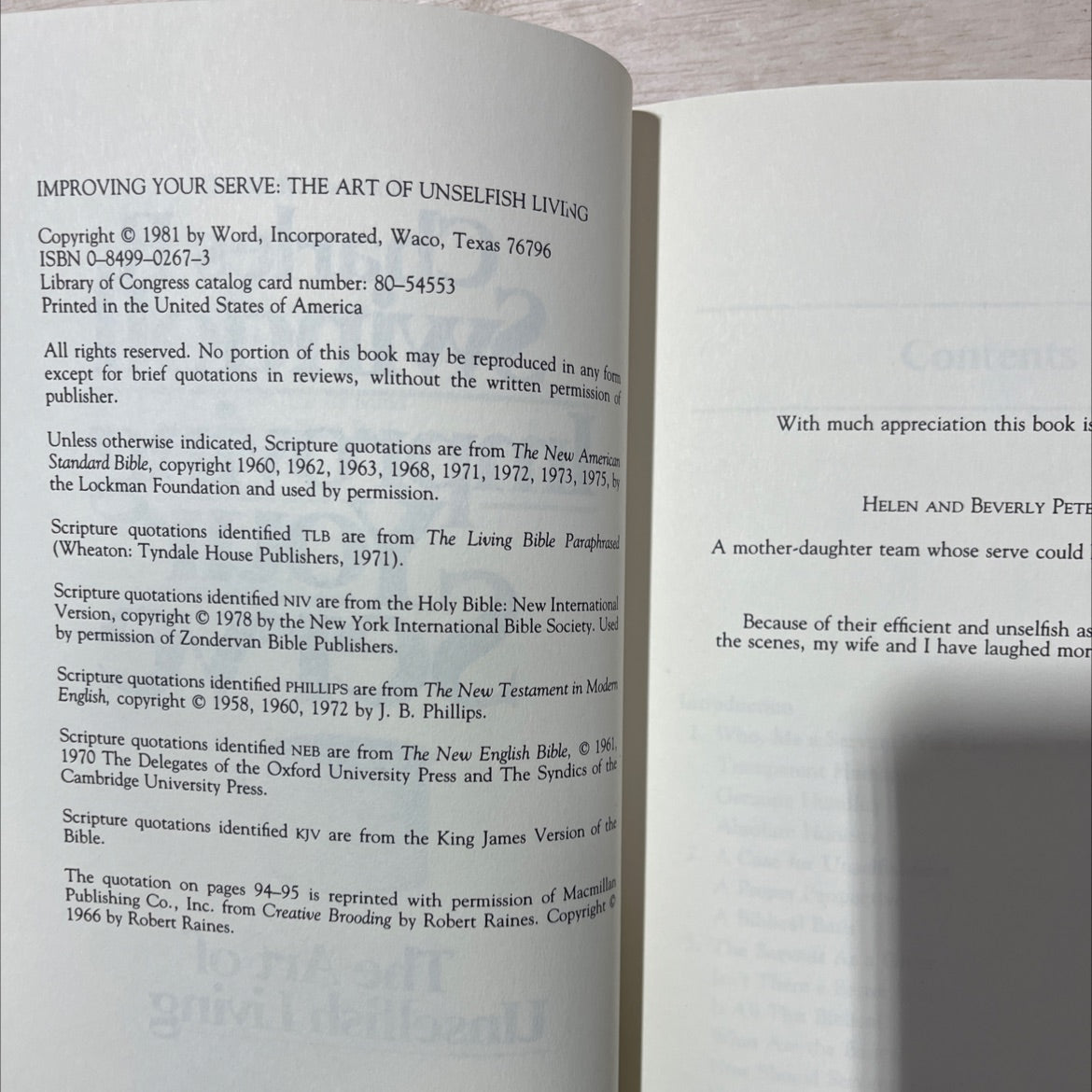 improving your serve the art of unselfish living book, by charles r. swindoll, 1981 Hardcover, Vintage image 3