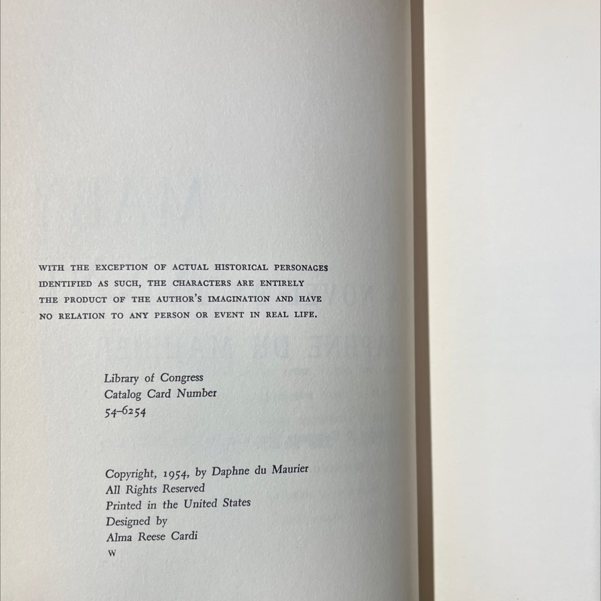 in an ecca the ving mary book, by daphne du maurier, 1954 Hardcover image 3