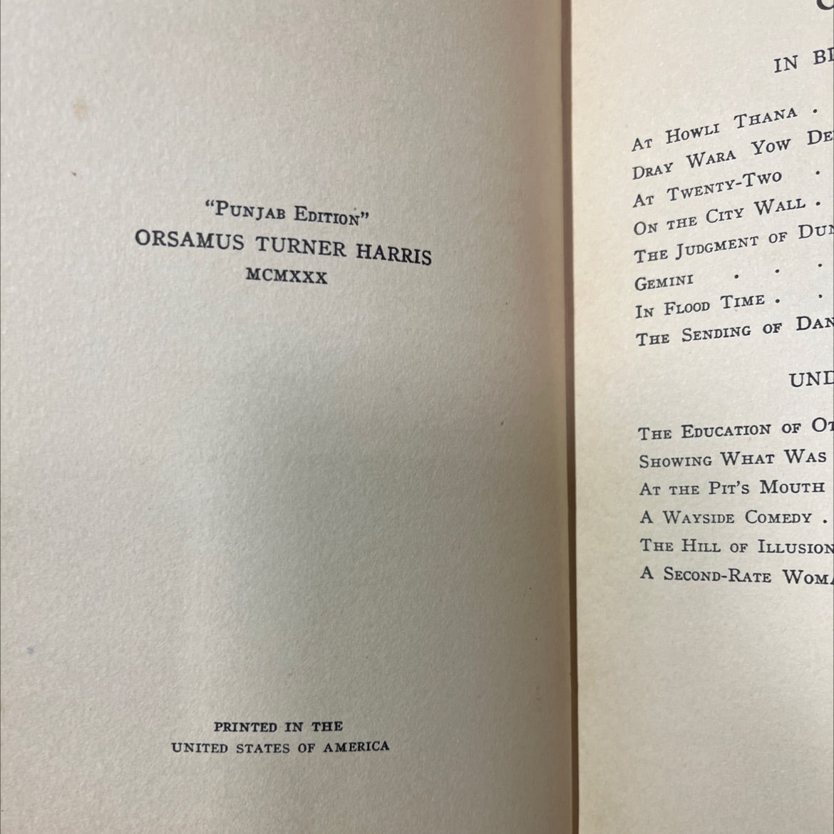 in black and white and under the deodars book, by rudyard kipling, 1930 Leather, Antique image 3