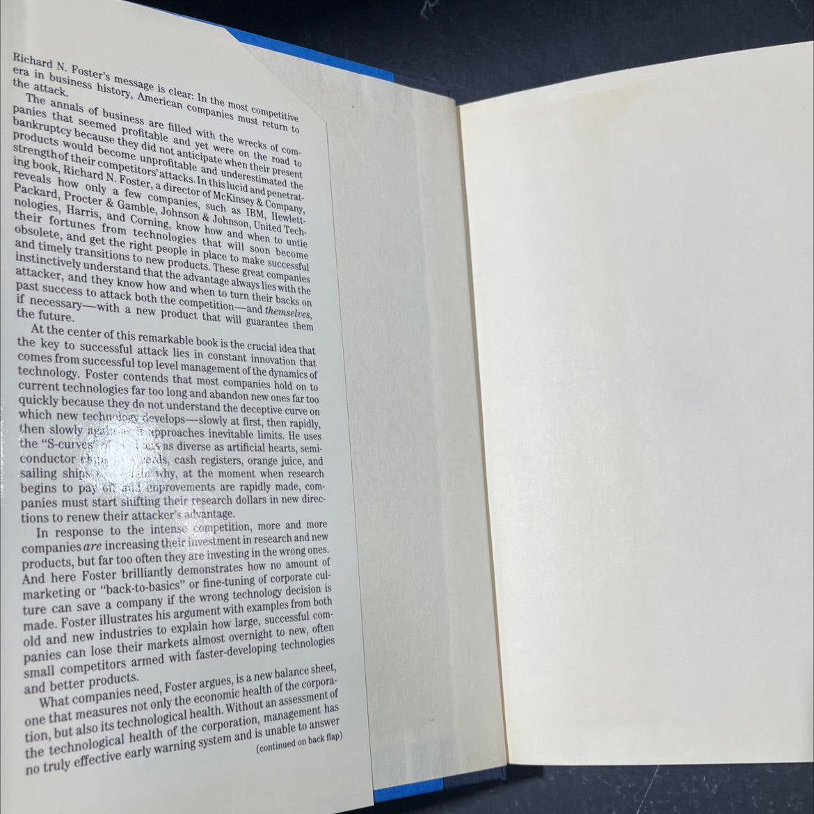 innovation the attacker's advantage book, by Richard N. Foster, 1986 Hardcover image 4