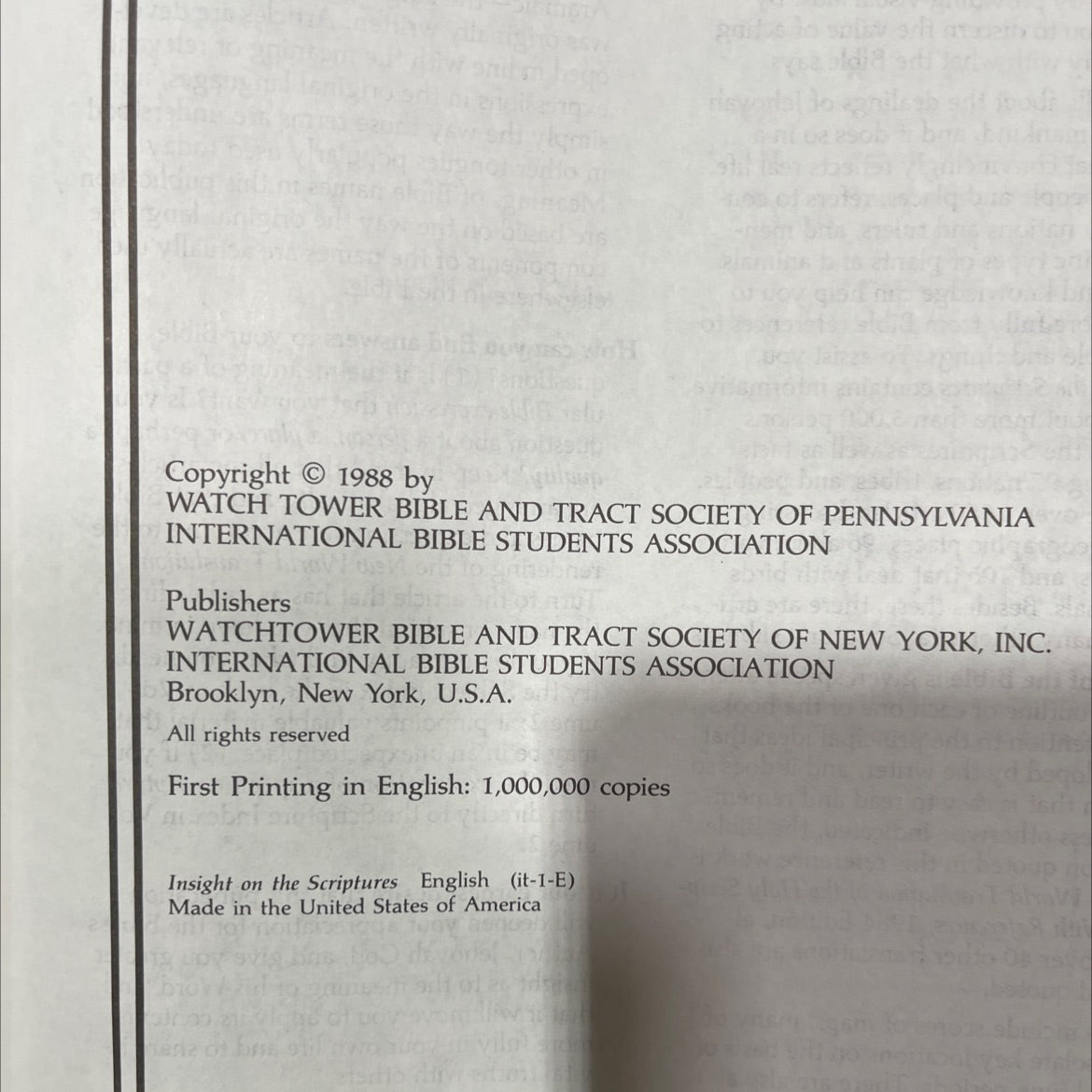 insight on the scriptures volume 1: aaron - jehoshua book, by unknown, 1988 Hardcover image 3