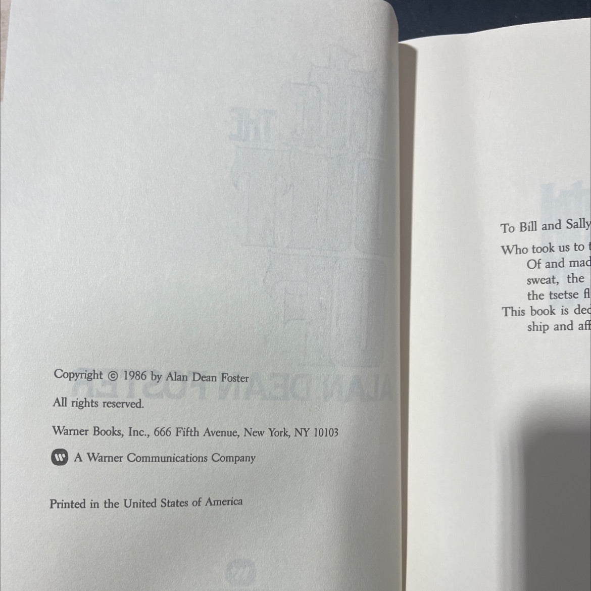 into out of book, by alan dean foster, 1986 Hardcover image 3