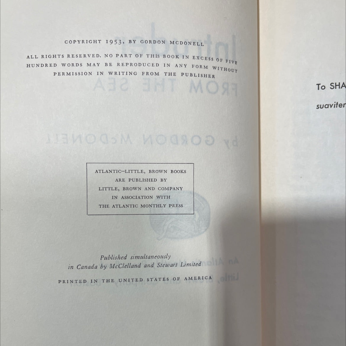 intruder from the sea book, by gordon mcdonell, 1953 Hardcover image 3