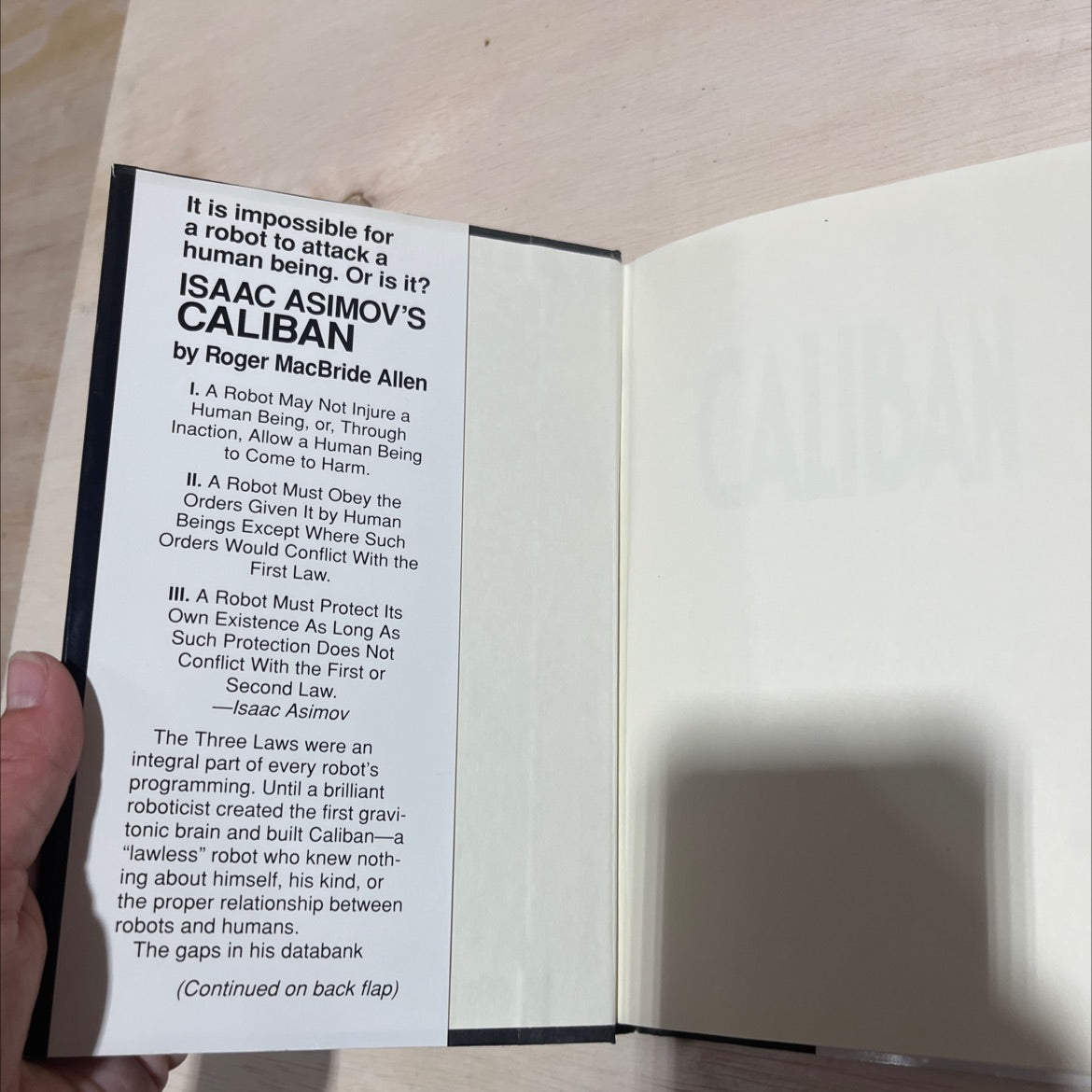 isaac asimov's caliban book, by roger macbride allen, 1990 Hardcover image 4