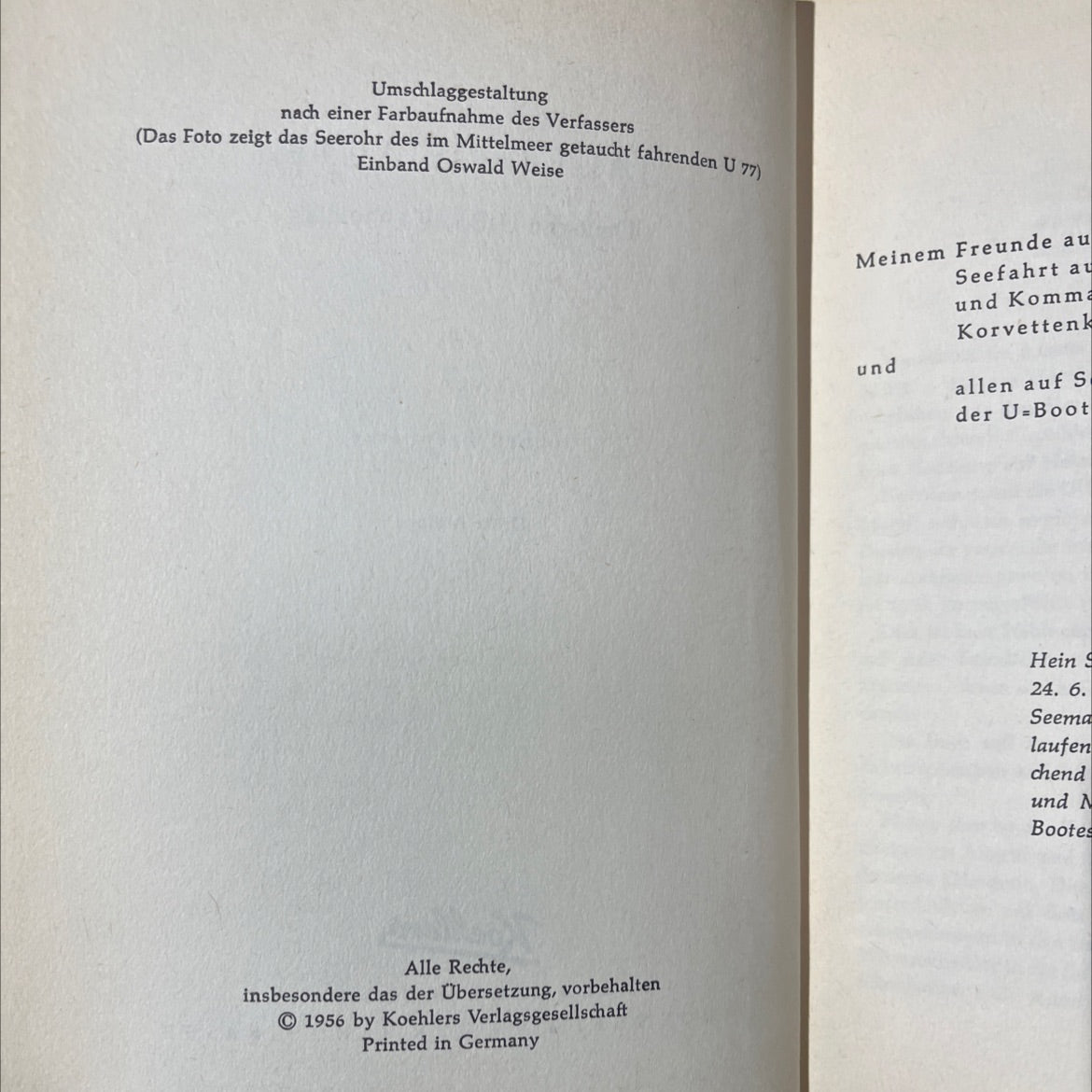 jäger gejagte! deutsche u-boote 1939-45 book, by jochen brennecke, 1956 Hardcover image 3