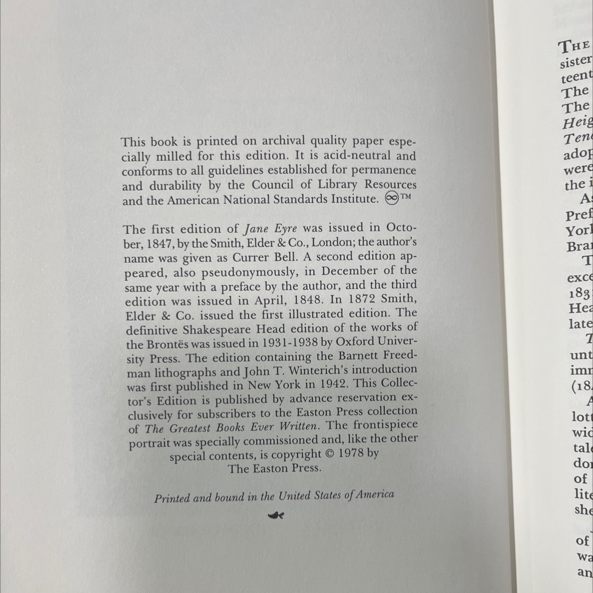 jane eyre book, by charlotte brontë, 1978 Leather image 3