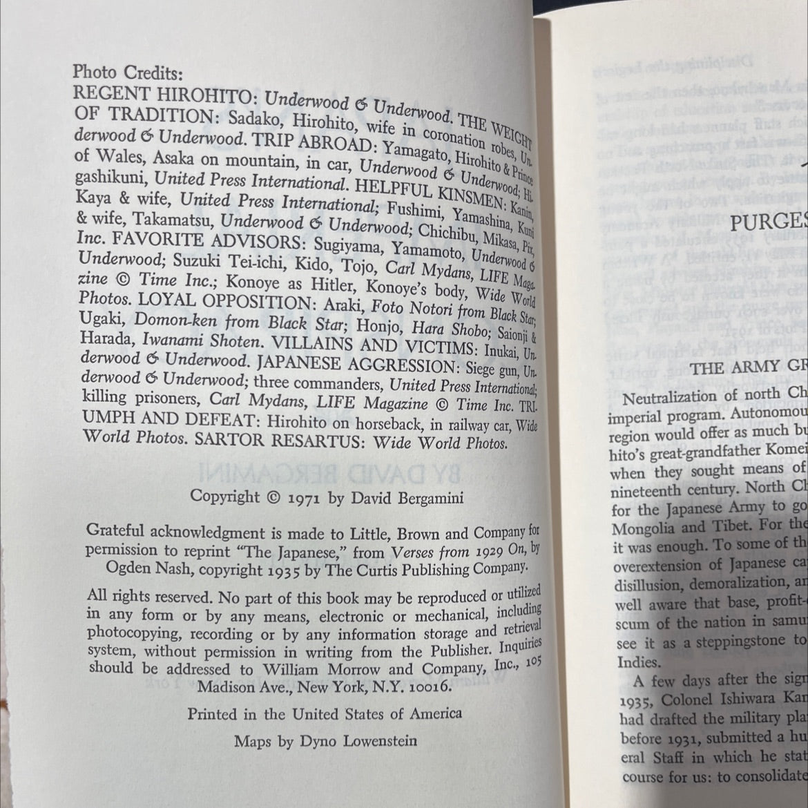 japan's etibor tod oitio 10 imperial conspiracy book, by david bergamini, 1971 Hardcover image 3