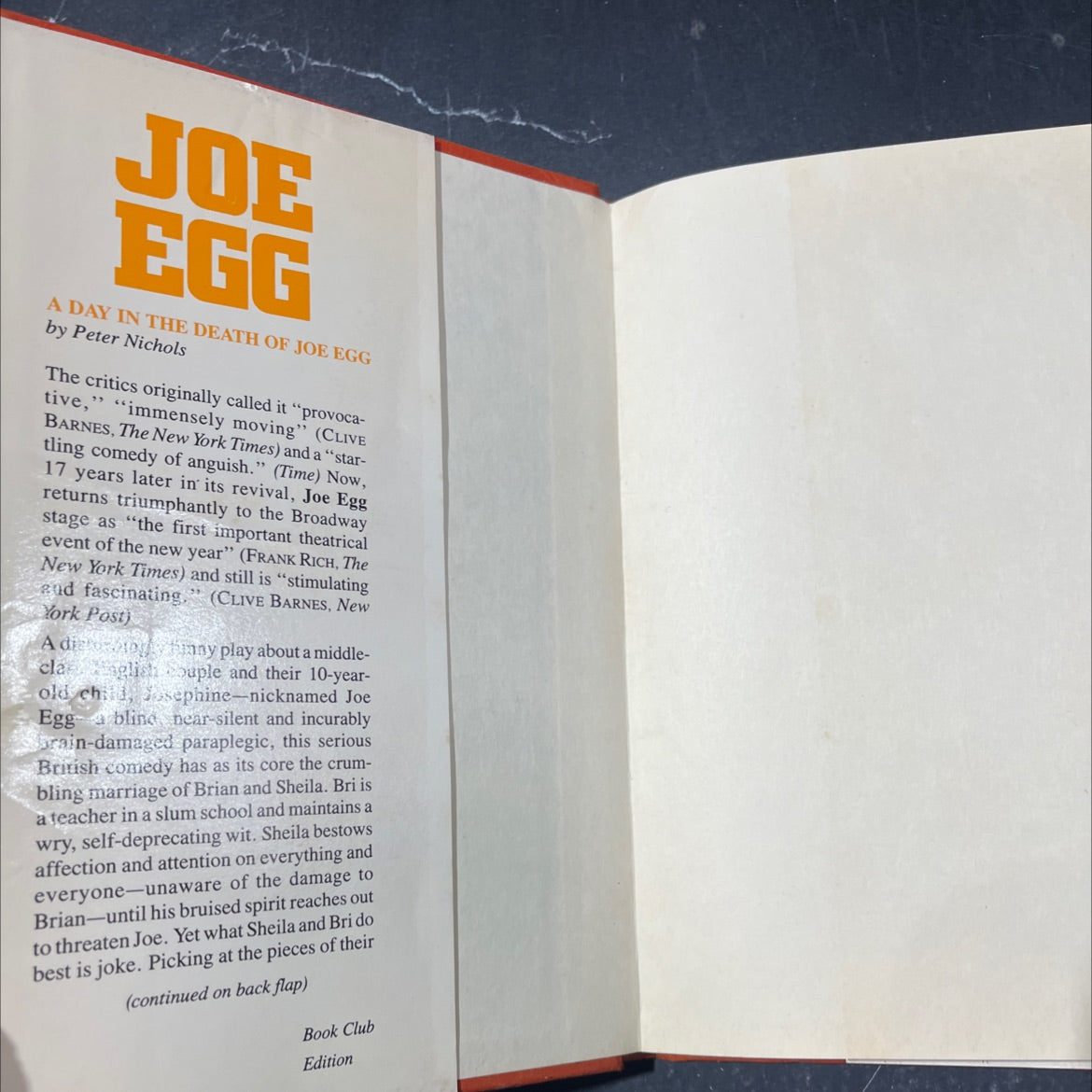 joe egg book, by Peter Nichols, 2012 Hardcover image 4