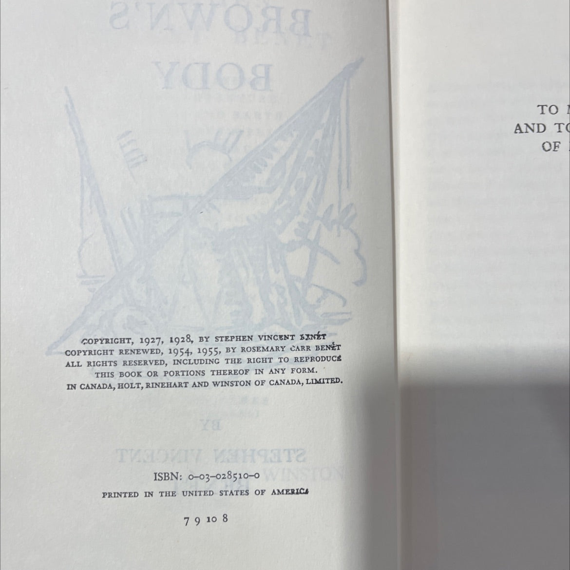 john brown's body book, by stephen vincent benét, 1955 Hardcover, Vintage image 3