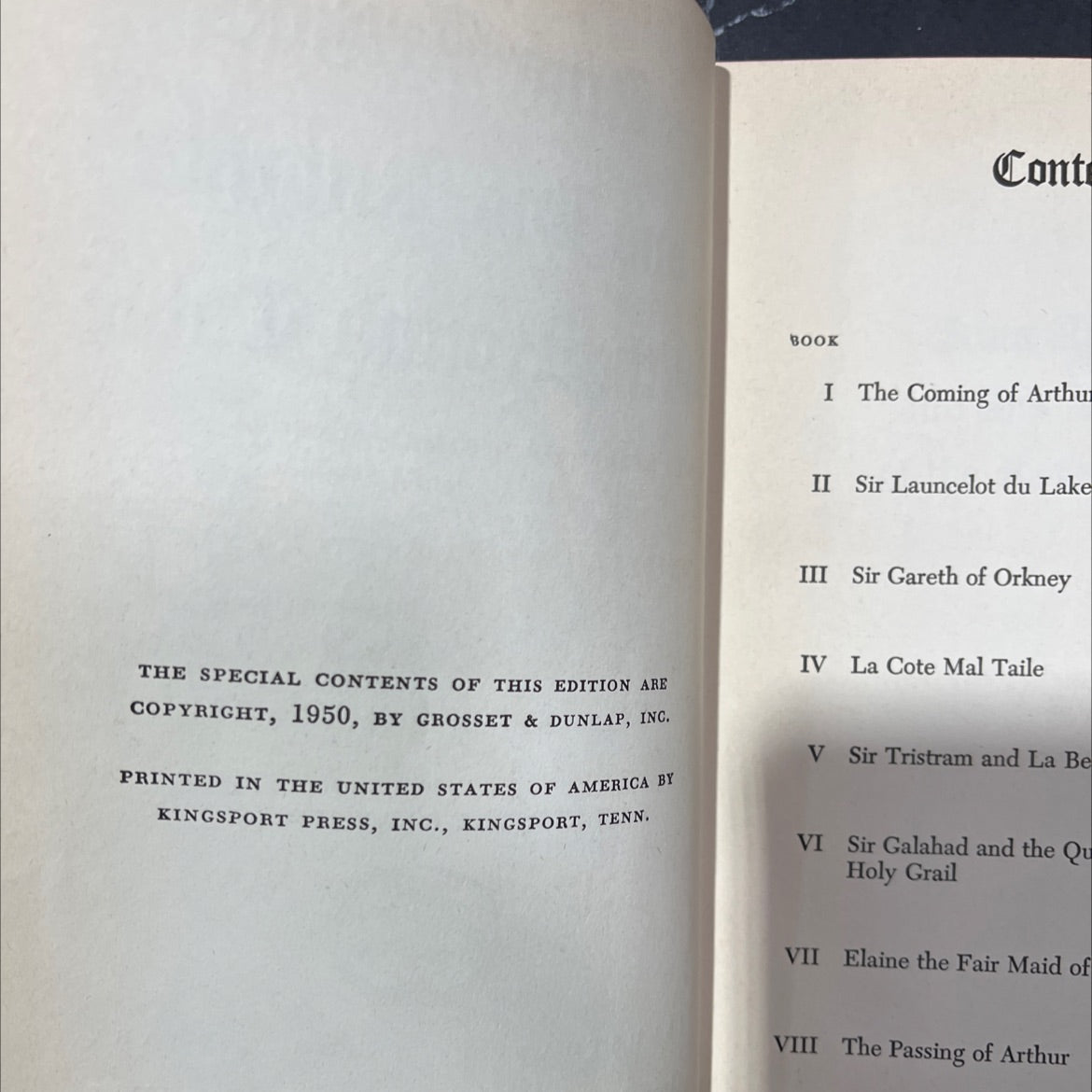 king arthur and his knights of the round table book, by sir thomas malory, 1950 Hardcover image 3