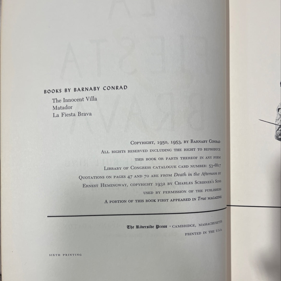 la fiesta brava the art of the bull ring book, by Barnaby Conrad, 1953 Hardcover, Vintage image 3
