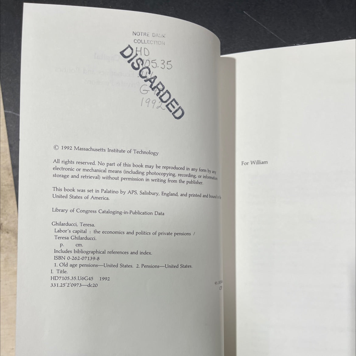 labor's capital: the economics and politics of private pensions book, by teresa ghilarducci, 1992 Hardcover image 3