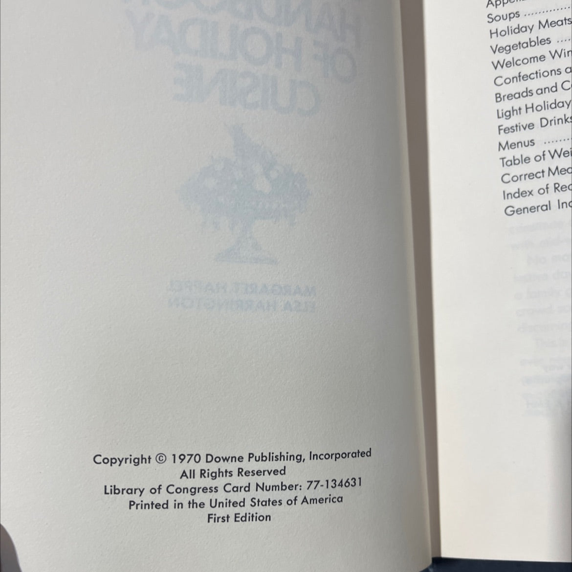 ladies' home journal handbook of holiday cuisine book, by margaret happel, elsa harrington, 1970 Hardcover image 3