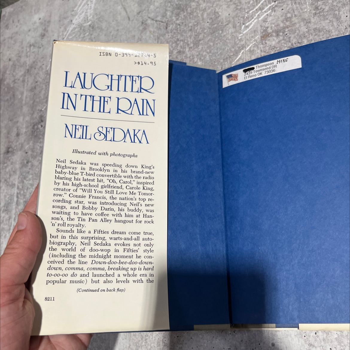 laughter in the rain my own story book, by Neil Sedaka, 1982 Hardcover image 4