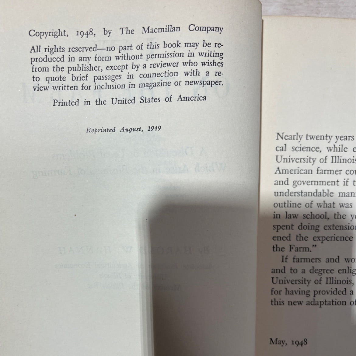 law on the farm a discussion of legal problems which arise in the business of farming book, by harold w. hannah, 1949 image 3