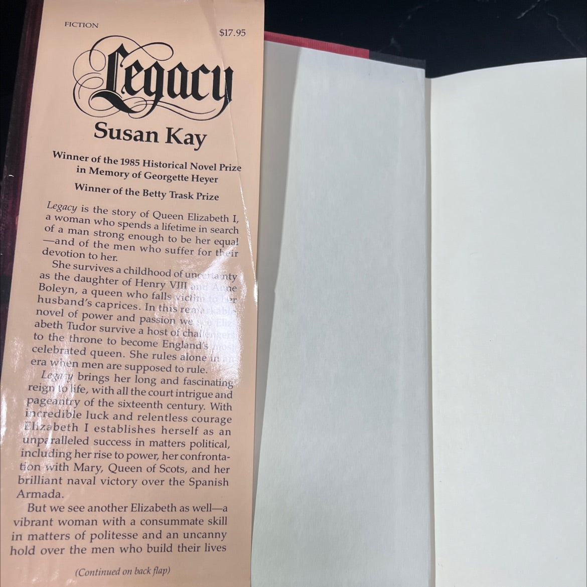 legacy book, by susan kay, 1986 Hardcover image 4