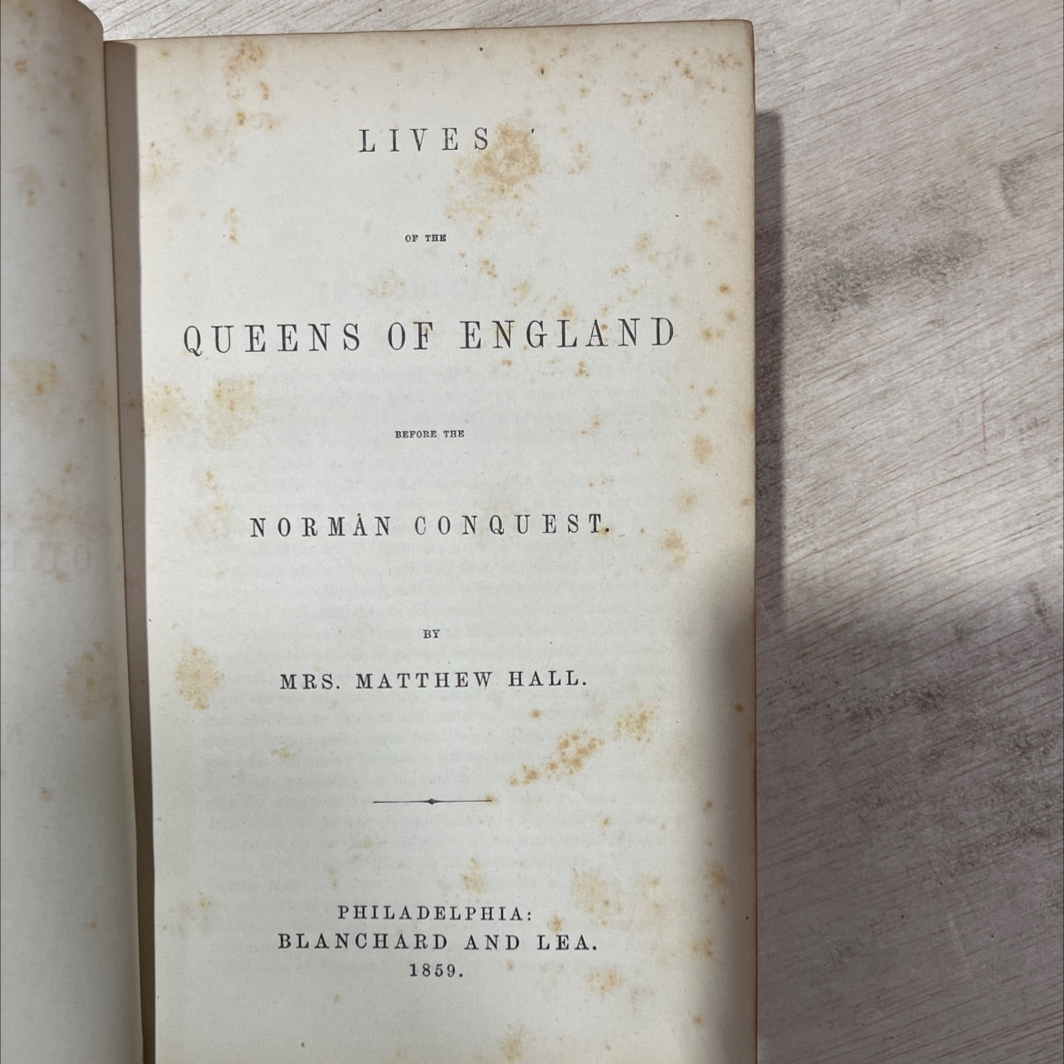 lives of the queens of england before the norman conquest book, by mrs. matthew hall, 1859 Hardcover, Antique image 3