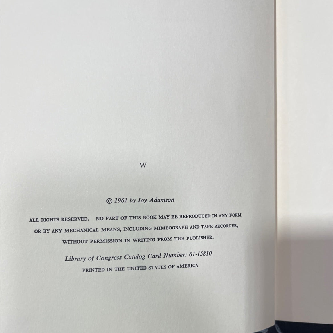 living free the story of elsa and her cubs book, by Joy Adamson, 1961 Hardcover, Vintage image 3