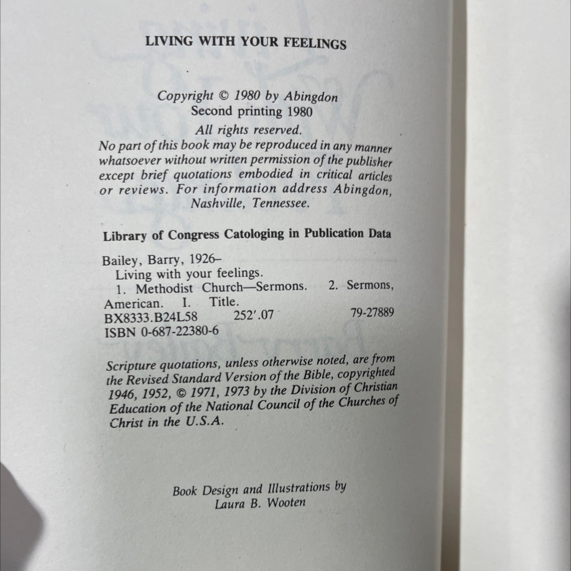 living with your feelings book, by barry bailey, 1980 Hardcover, Vintage image 3