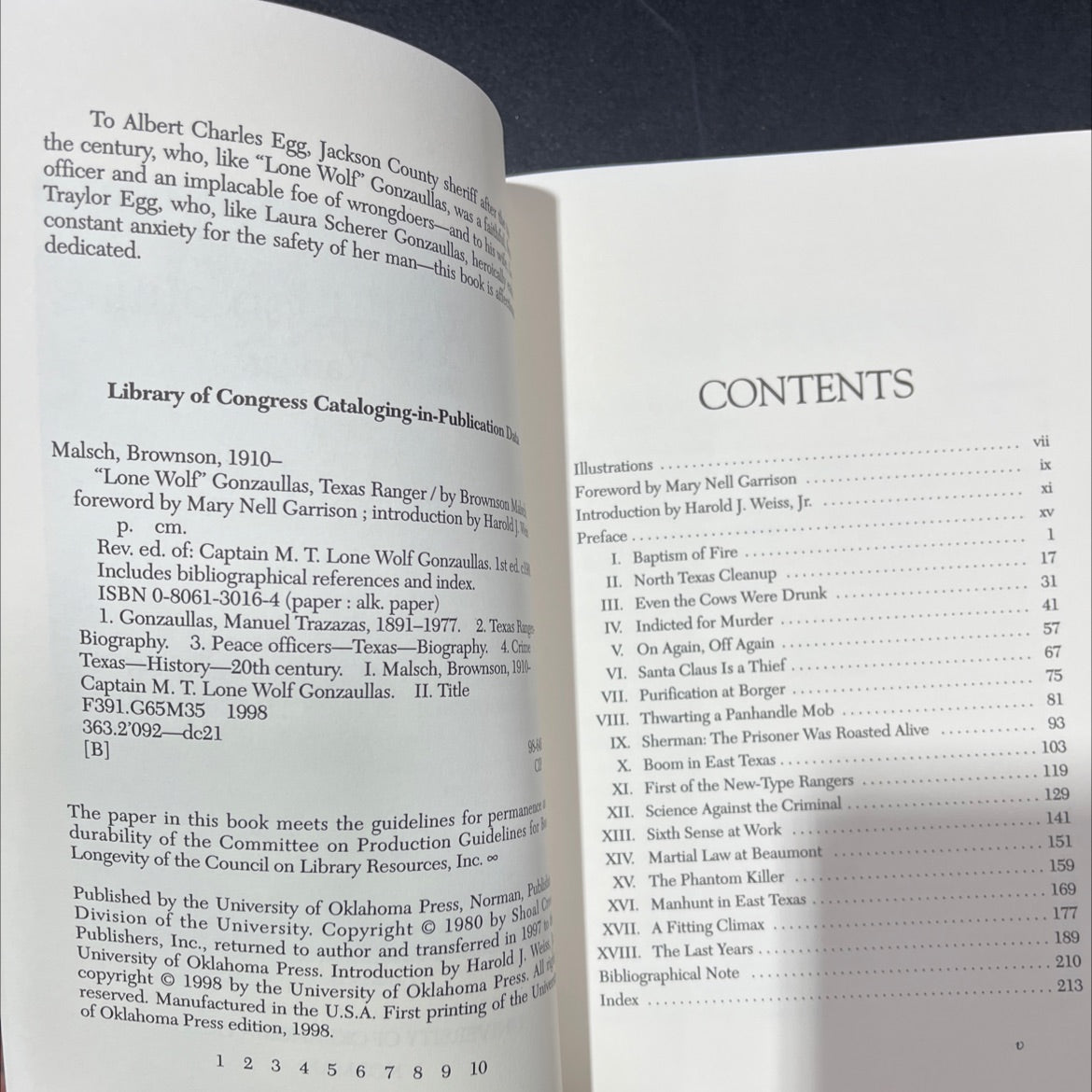 lone wolf gonzaullas, texas ranger book, by brownson malsch, 1998 Paperback image 3