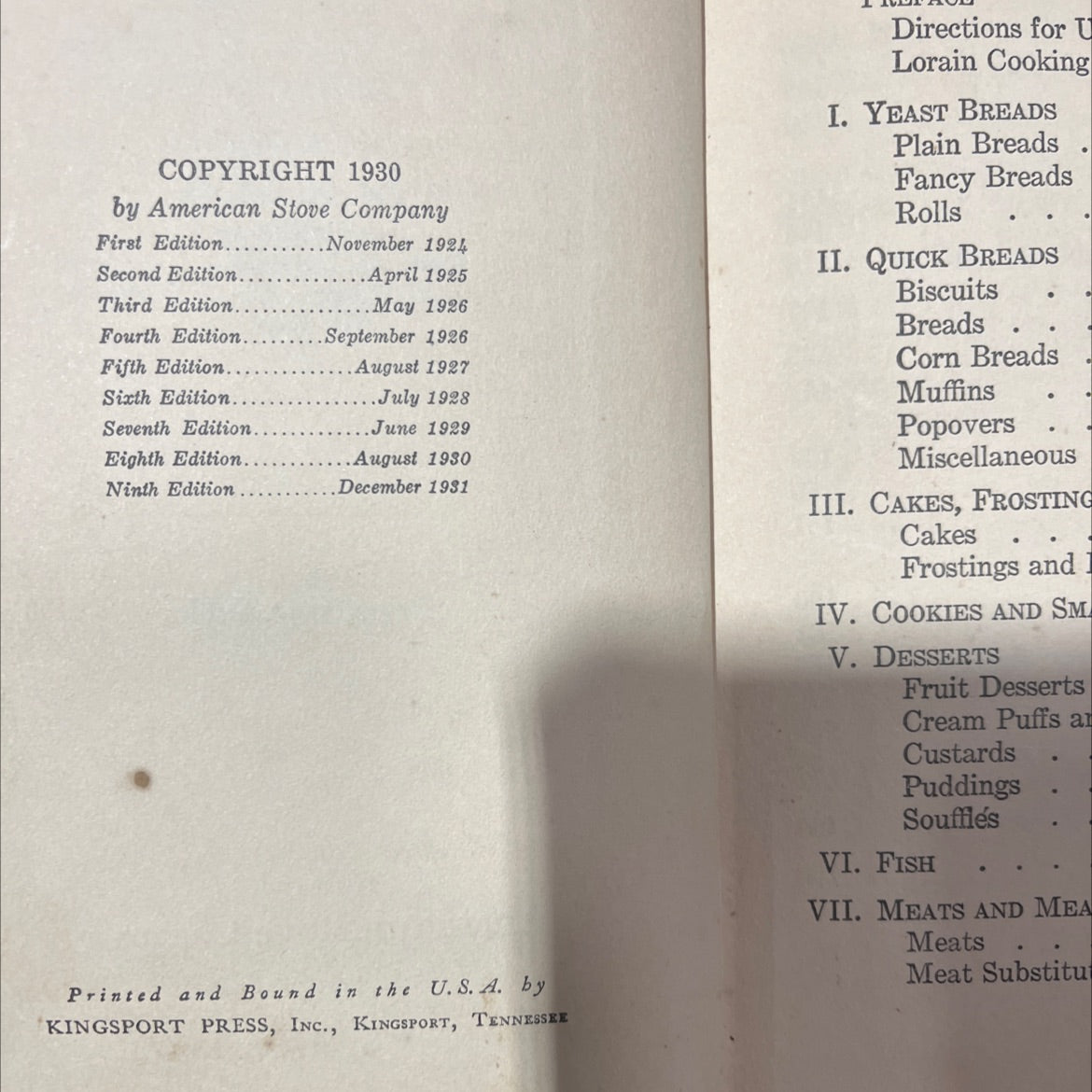 lorain cooking book, by dorothy e. shank, 1930 Hardcover image 3