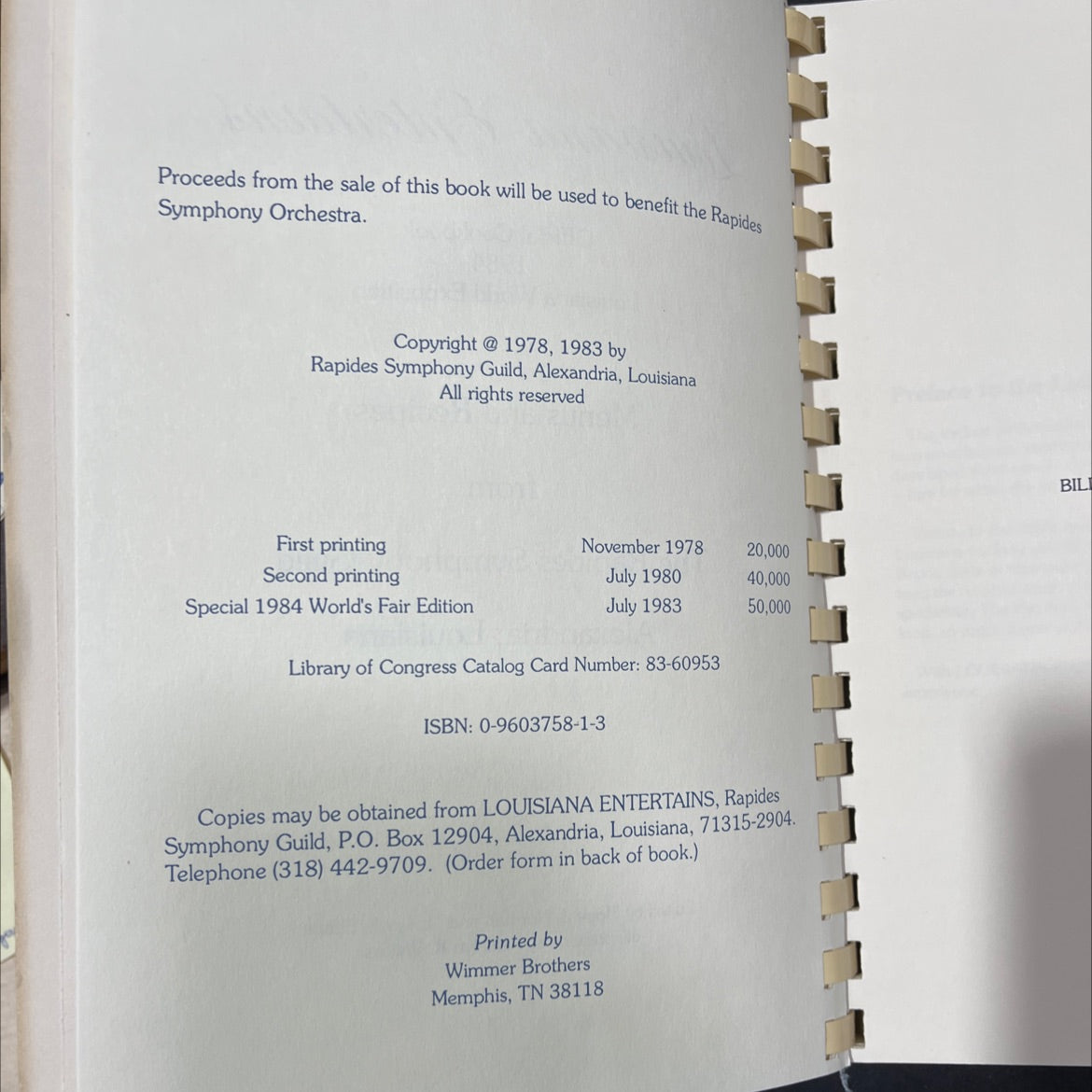 louisiana entertains book, by hope j. norman, louise a. simon, 1984 Paperback, Vintage image 3