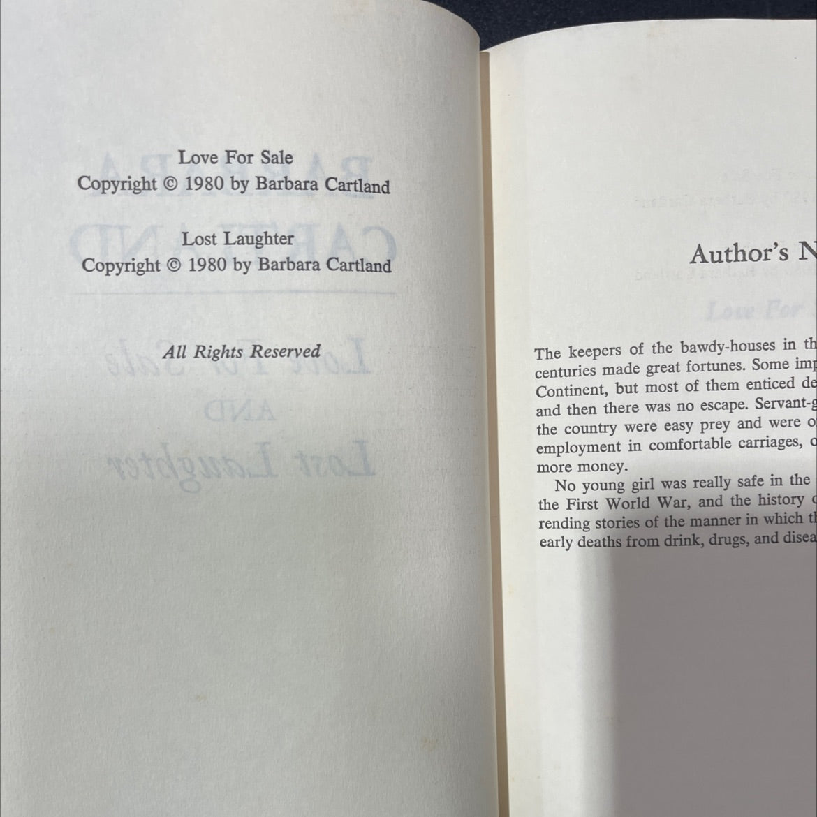 love for sale book, by barbara cartland, 1980 Hardcover image 3